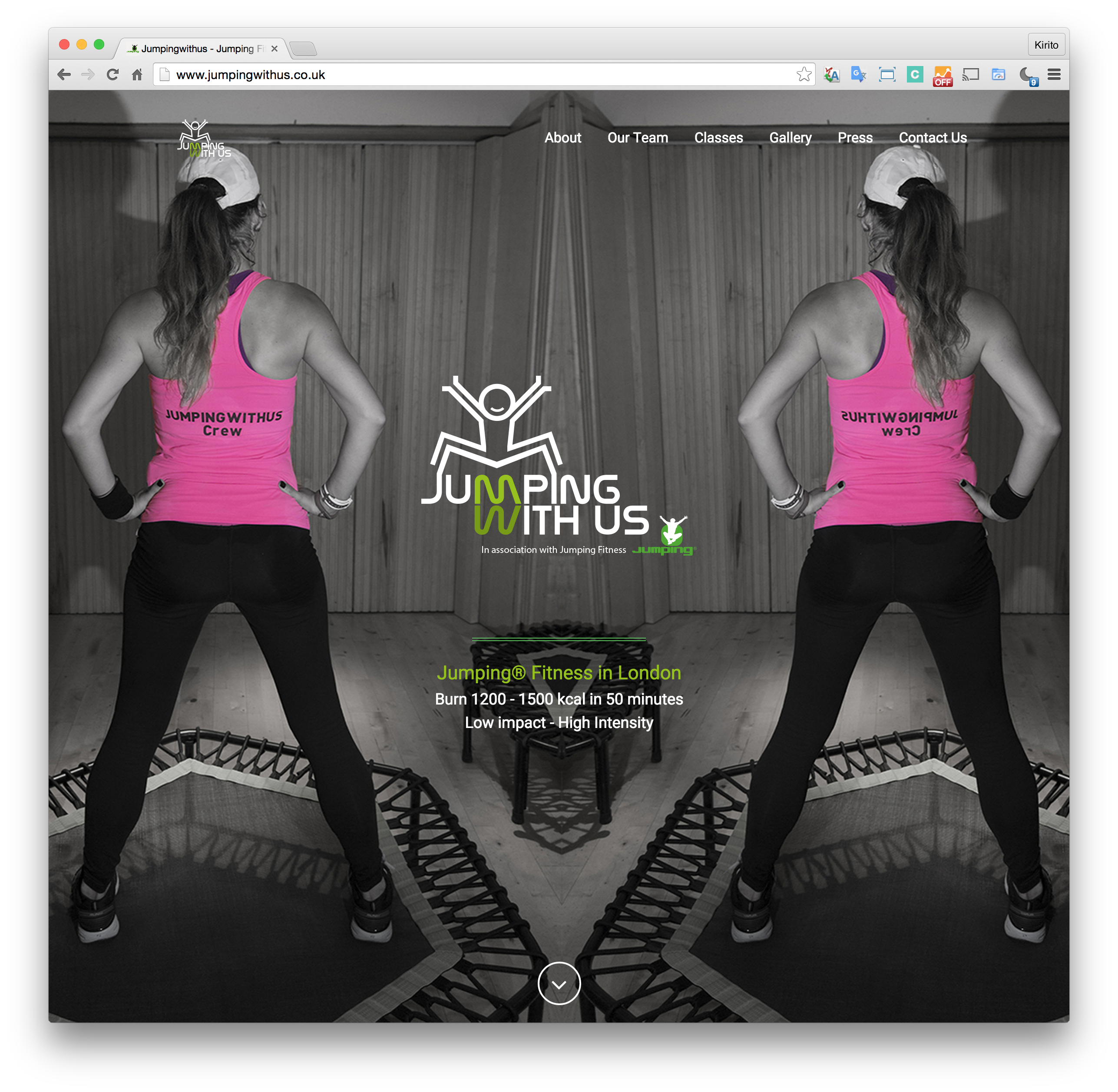 Jumpingwithus Landing page